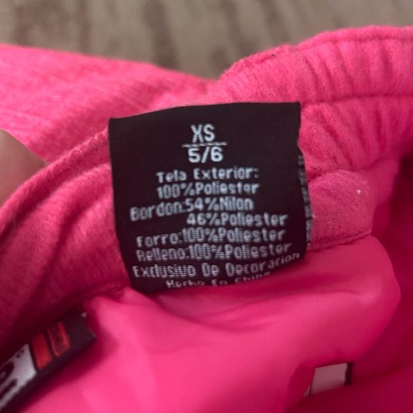 32 Degrees Weatherproof Pink Winter Snowsuit Snow Bib Suspender Pants 5-6 - Picture 5 of 6